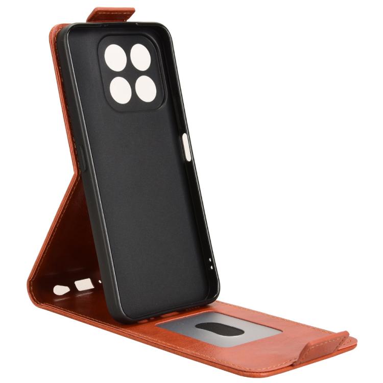 For Honor X6c 4G Magnetic Vertical Flip Leather Phone Case with Buckle