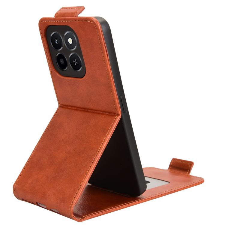 For Honor X6c 4G Magnetic Vertical Flip Leather Phone Case with Buckle