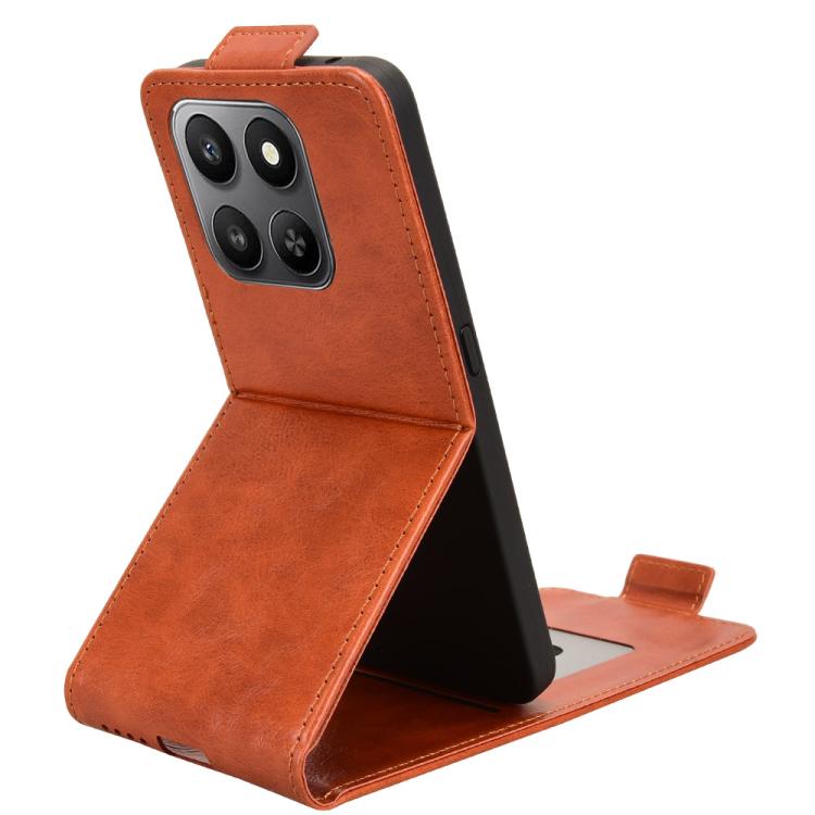 For Honor 400 Smart 5G Magnetic Vertical Flip Leather Phone Case with Buckle