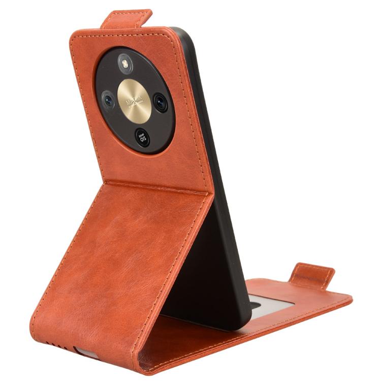 For Honor X70 5G / X9d Magnetic Vertical Flip Leather Phone Case with Buckle