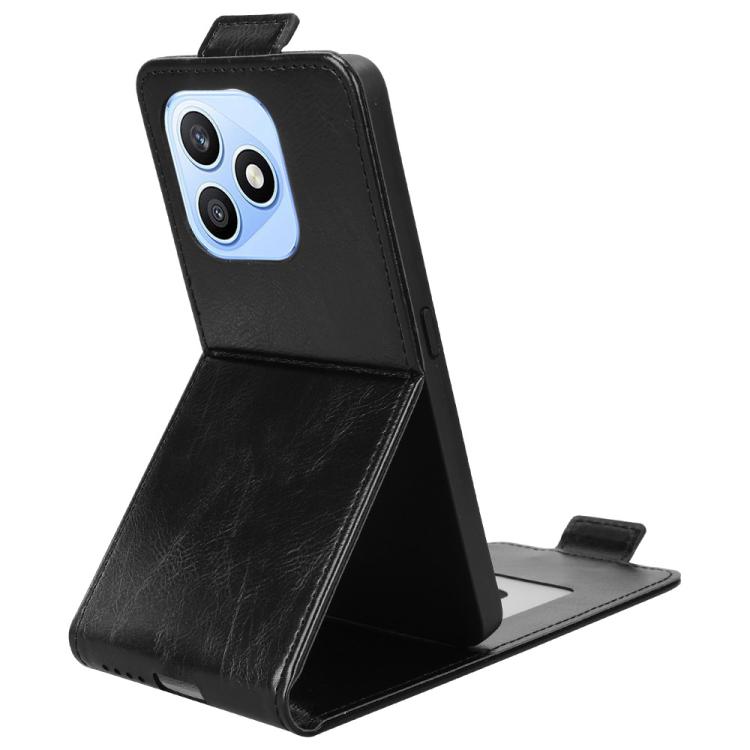 For Honor X8d 4G Magnetic Vertical Flip Leather Phone Case with Buckle