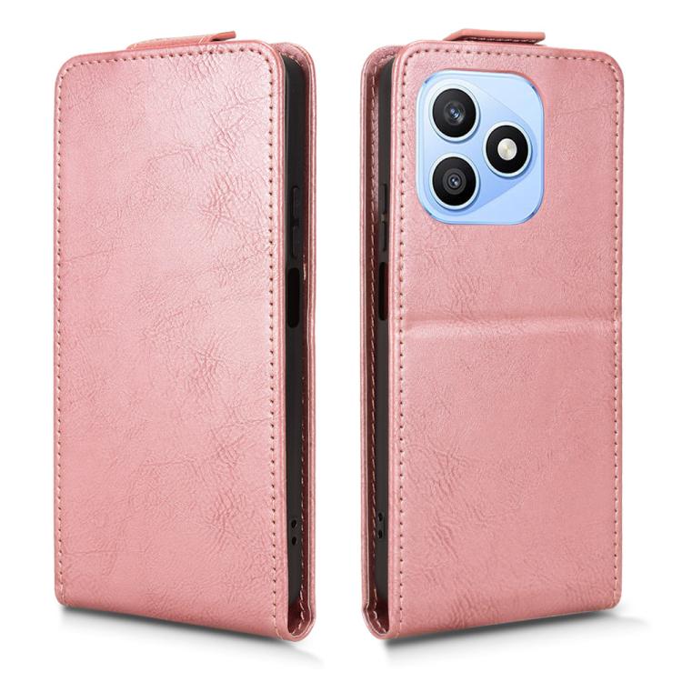 For Honor X8d 4G Magnetic Vertical Flip Leather Phone Case with Buckle