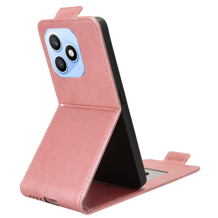 For Honor X8d 4G Magnetic Vertical Flip Leather Phone Case with Buckle