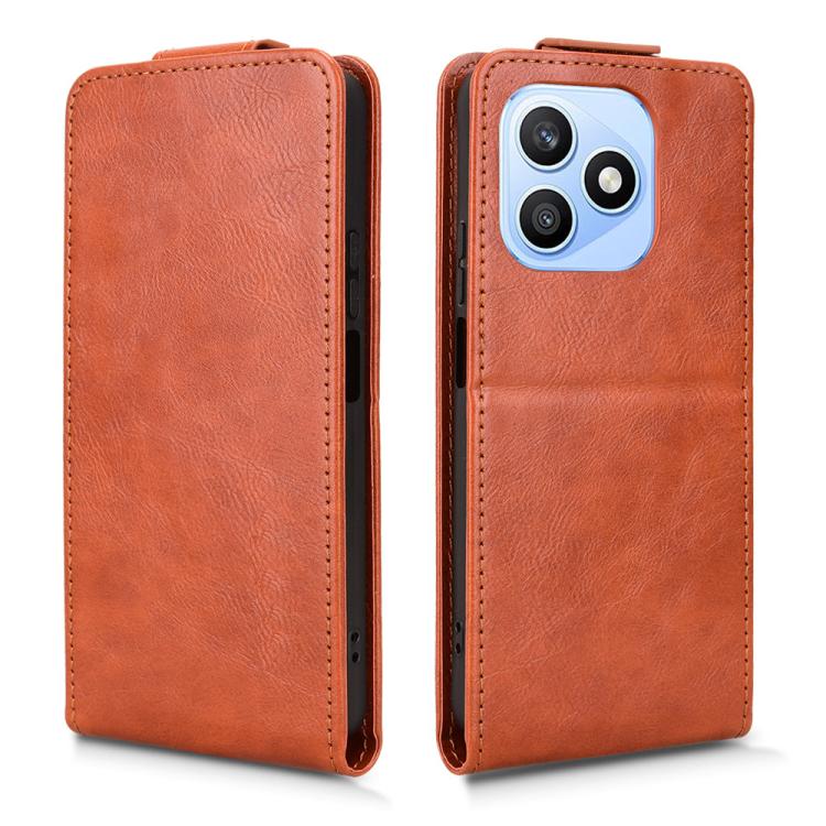 For Honor X8d 4G Magnetic Vertical Flip Leather Phone Case with Buckle