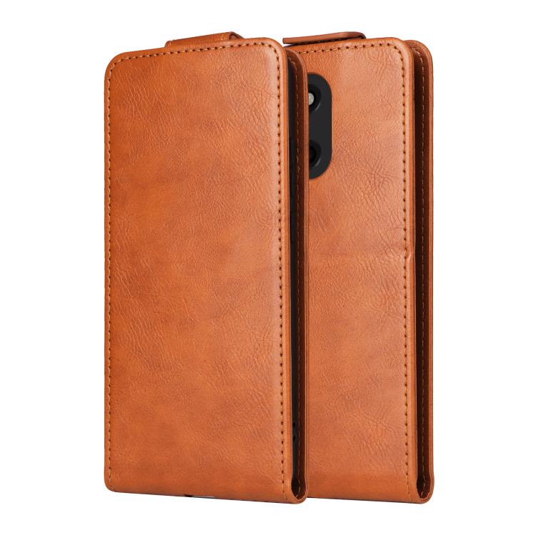 For Motorola Edge 60 Fusion Magnetic Vertical Flip Leather Phone Case with Buckle