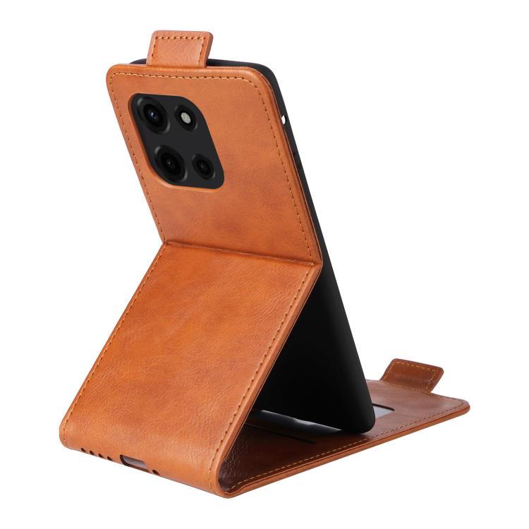 For Motorola Edge 60 Fusion Magnetic Vertical Flip Leather Phone Case with Buckle