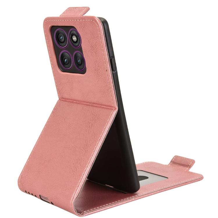 For Motorola Edge 60 Pro Magnetic Vertical Flip Leather Phone Case with Buckle