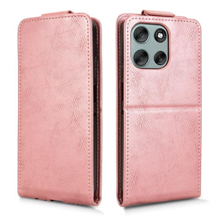 For Motorola Moto G56 5G Magnetic Vertical Flip Leather Phone Case with Buckle