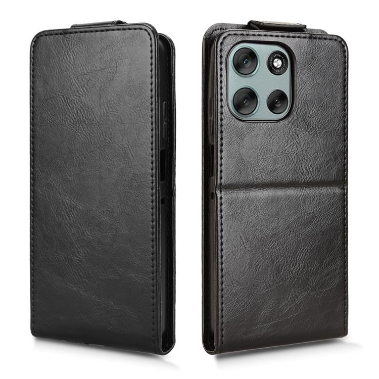 For Motorola Moto G66j 5G Magnetic Vertical Flip Leather Phone Case with Buckle