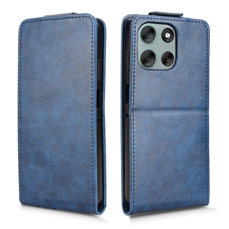 For Motorola Moto G66j 5G Magnetic Vertical Flip Leather Phone Case with Buckle