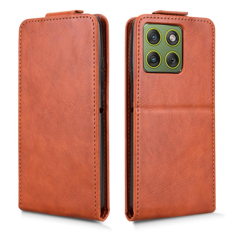 For Motorola Edge 70 5G Magnetic Vertical Flip Leather Phone Case with Buckle