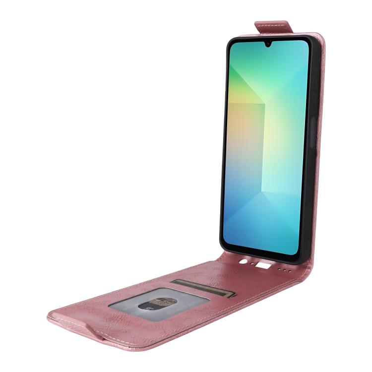 For Samsung Galaxy A06 5G / 4G Magnetic Vertical Flip Leather Phone Case with Buckle