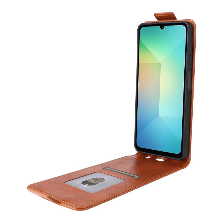 For Samsung Galaxy A06 5G / 4G Magnetic Vertical Flip Leather Phone Case with Buckle