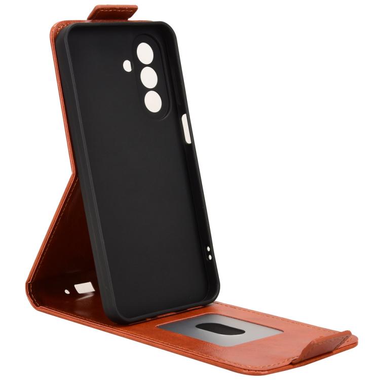 For Samsung Galaxy A27 5G Magnetic Vertical Flip Leather Phone Case with Buckle