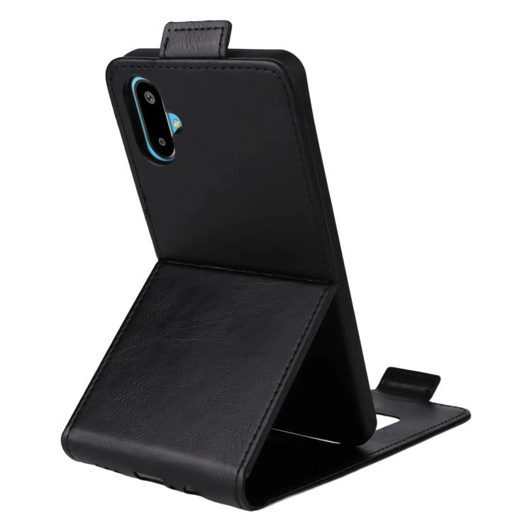 For Samsung Galaxy F06 5G / M06 5G Magnetic Vertical Flip Leather Phone Case with Buckle
