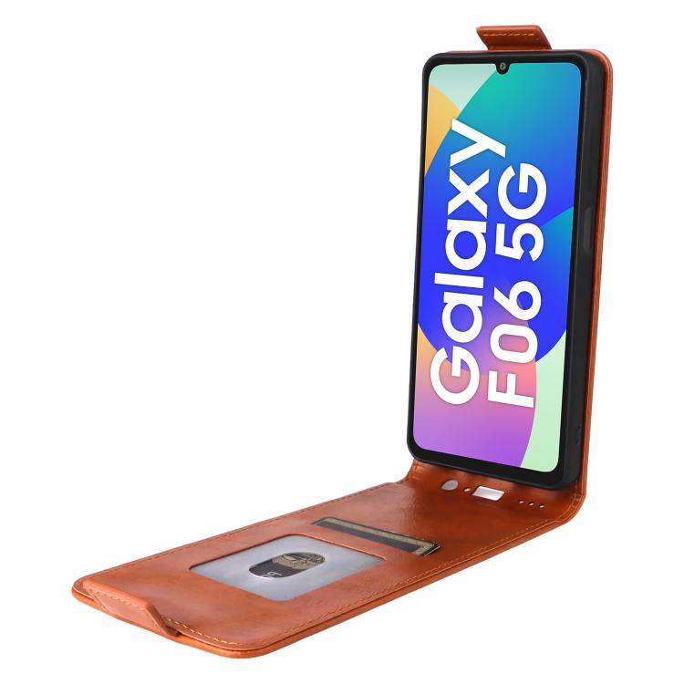 For Samsung Galaxy F06 5G / M06 5G Magnetic Vertical Flip Leather Phone Case with Buckle