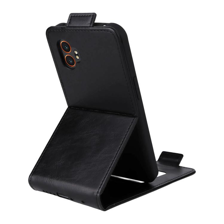For Samsung Galaxy XCover7 Magnetic Vertical Flip Leather Phone Case with Buckle