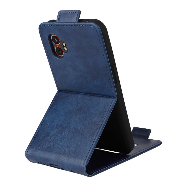 For Samsung Galaxy XCover7 Magnetic Vertical Flip Leather Phone Case with Buckle