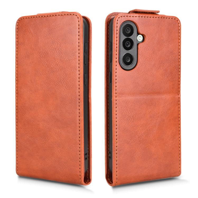 For Samsung Galaxy M56 5G Magnetic Vertical Flip Leather Phone Case with Buckle