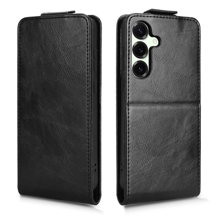 For Samsung Galaxy S25 FE 5G Magnetic Vertical Flip Leather Phone Case with Buckle