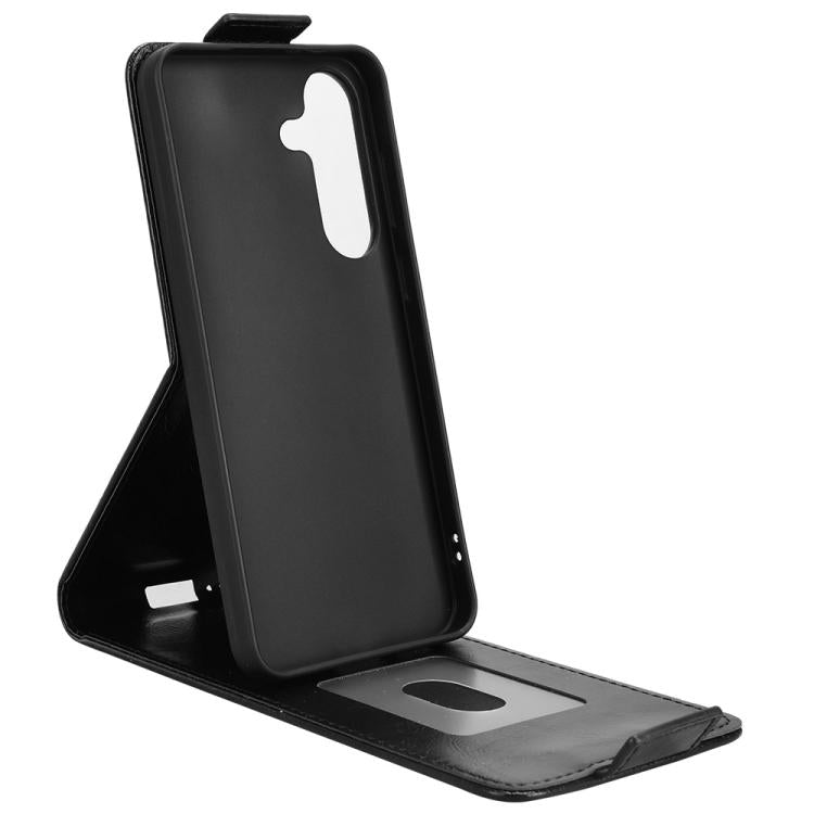 For Samsung Galaxy S25 FE 5G Magnetic Vertical Flip Leather Phone Case with Buckle