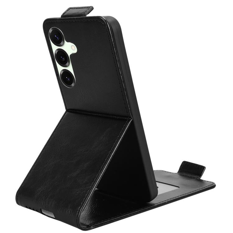 For Samsung Galaxy S25 FE 5G Magnetic Vertical Flip Leather Phone Case with Buckle