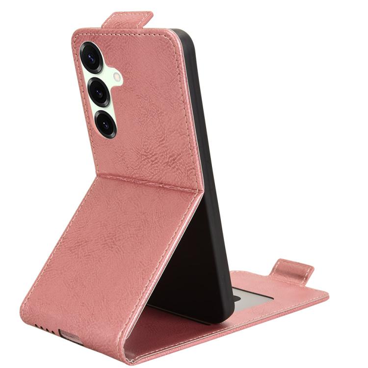 For Samsung Galaxy S25 FE 5G Magnetic Vertical Flip Leather Phone Case with Buckle