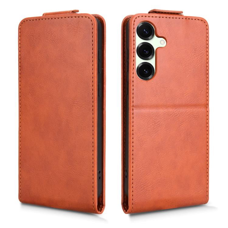 For Samsung Galaxy S25 FE 5G Magnetic Vertical Flip Leather Phone Case with Buckle