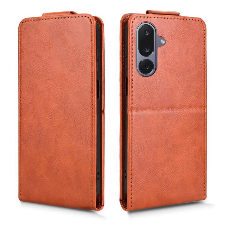 For Samsung Galaxy M36 5G Magnetic Vertical Flip Leather Phone Case with Buckle