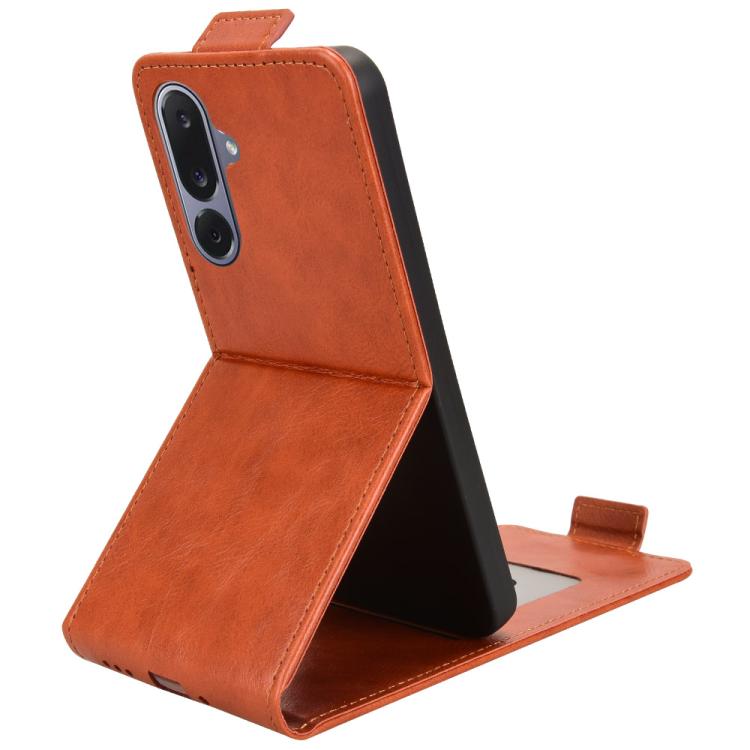 For Samsung Galaxy M36 5G Magnetic Vertical Flip Leather Phone Case with Buckle