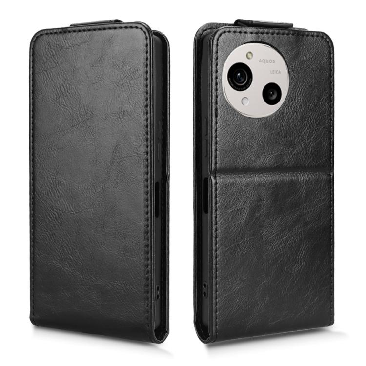 For Sharp Aquos R10 Magnetic Vertical Flip Leather Phone Case with Buckle