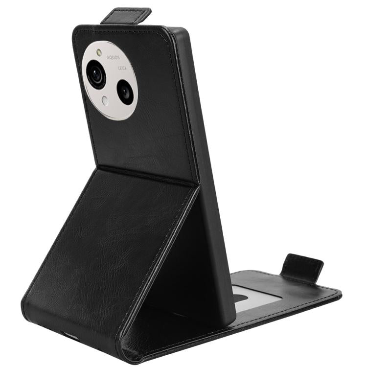 For Sharp Aquos R10 Magnetic Vertical Flip Leather Phone Case with Buckle