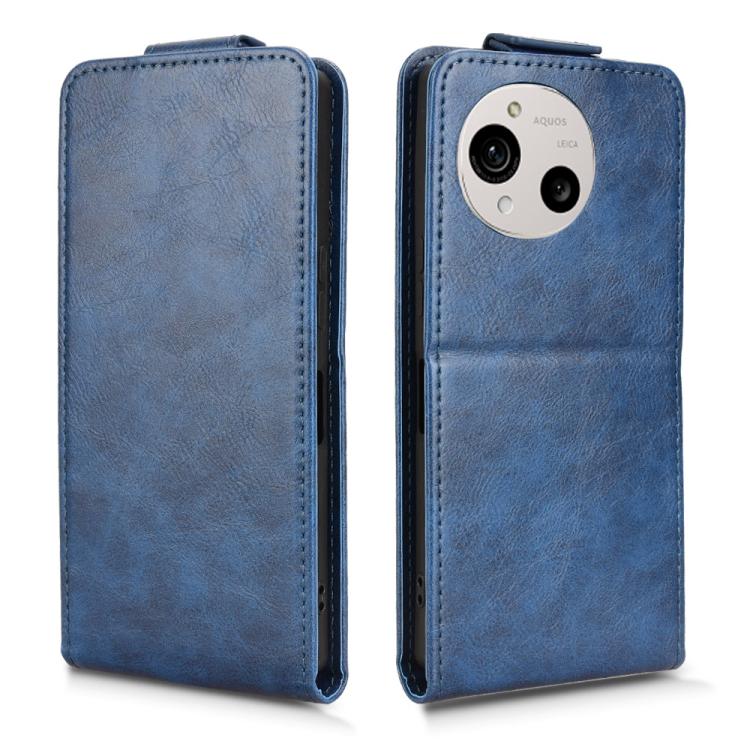 For Sharp Aquos R10 Magnetic Vertical Flip Leather Phone Case with Buckle