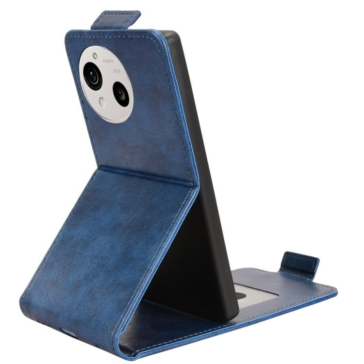 For Sharp Aquos R10 Magnetic Vertical Flip Leather Phone Case with Buckle