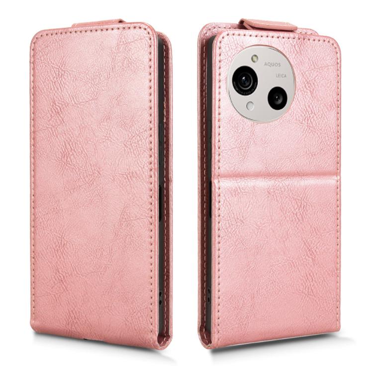 For Sharp Aquos R10 Magnetic Vertical Flip Leather Phone Case with Buckle