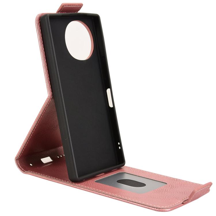 For Sharp Aquos R10 Magnetic Vertical Flip Leather Phone Case with Buckle