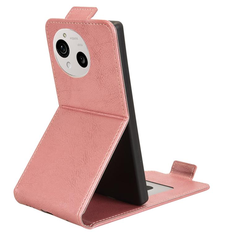 For Sharp Aquos R10 Magnetic Vertical Flip Leather Phone Case with Buckle