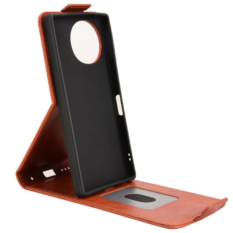 For Sharp Aquos R10 Magnetic Vertical Flip Leather Phone Case with Buckle