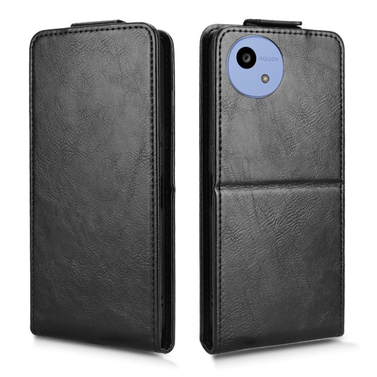For Sharp Aquos wish5 Magnetic Vertical Flip Leather Phone Case with Buckle