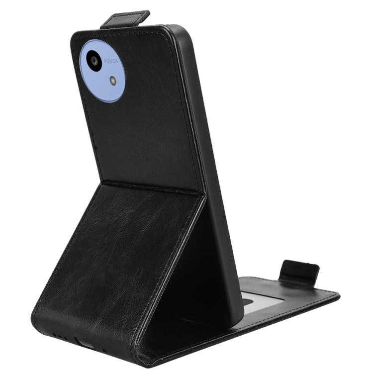 For Sharp Aquos wish5 Magnetic Vertical Flip Leather Phone Case with Buckle