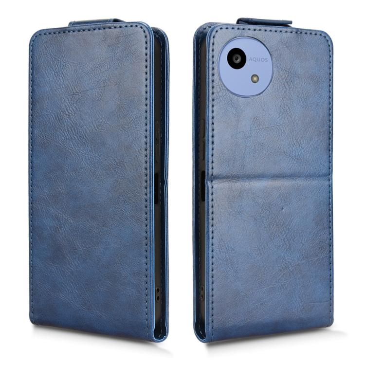 For Sharp Aquos wish5 Magnetic Vertical Flip Leather Phone Case with Buckle