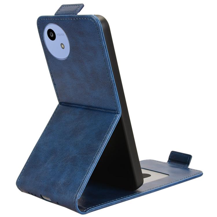 For Sharp Aquos wish5 Magnetic Vertical Flip Leather Phone Case with Buckle