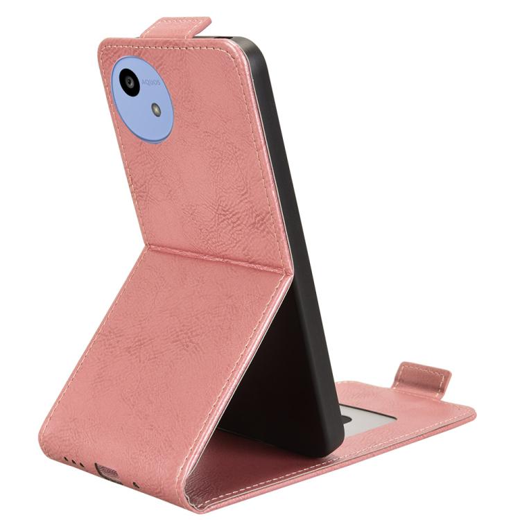 For Sharp Aquos wish5 Magnetic Vertical Flip Leather Phone Case with Buckle