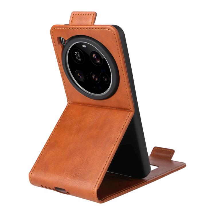 For Xiaomi 15 Ultra 5G Magnetic Vertical Flip Leather Phone Case with Buckle