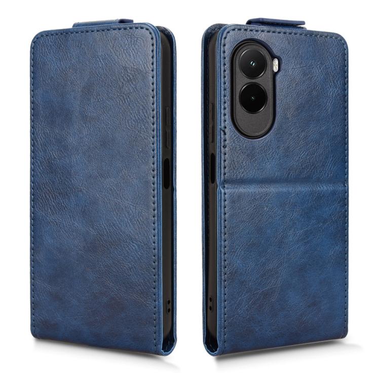 For Xiaomi Poco M7 4G 171mm Magnetic Vertical Flip Leather Phone Case with Buckle