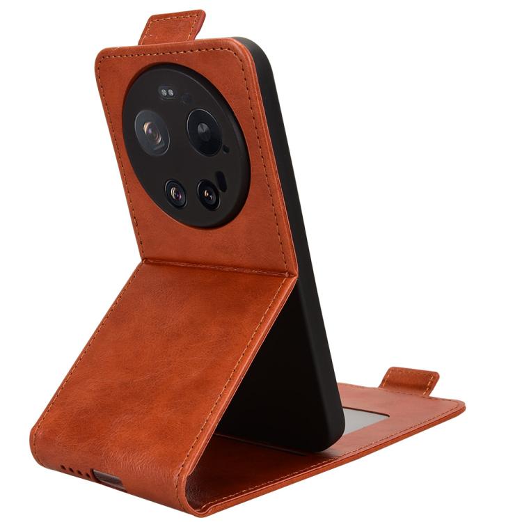 For Xiaomi 17 Ultra Magnetic Vertical Flip Leather Phone Case with Buckle