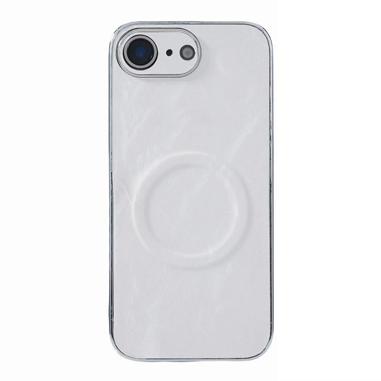 For iPhone 17e / 16e Electroplating PC Snow Bark Texture MagSafe Phone Case