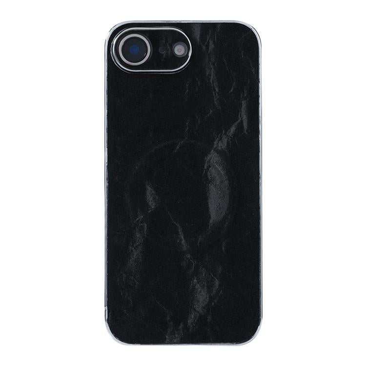 For iPhone 17e / 16e Electroplating PC Snow Bark Texture MagSafe Phone Case
