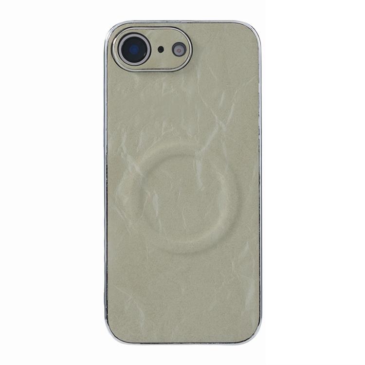 For iPhone 17e / 16e Electroplating PC Snow Bark Texture MagSafe Phone Case