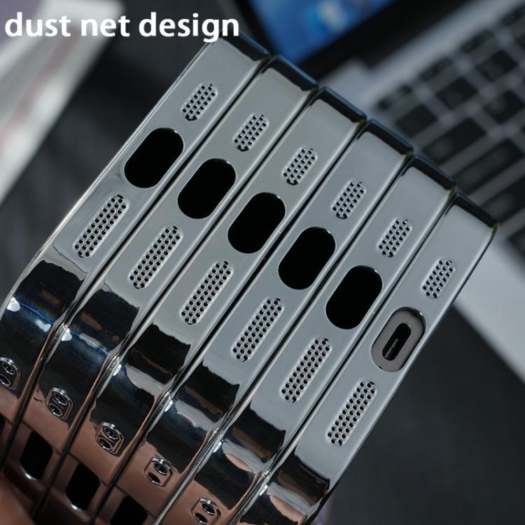 For iPhone 15 Pro Max Electroplating PC Snow Bark Texture MagSafe Phone Case